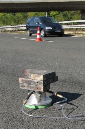 Determination of parameters of road surfaces in situ