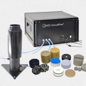 Strömungswiderstandsmessgerät AED 300 - AcoustiFlow® zur messtechnischen Bestimmung des Strömungswiderstands von offenporigen Materialien