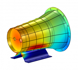 Structural analysis of single components and assembly groups by numerical modeling of vibrational behaviour, propagation of structure-borne sound as well as calculation of natural frequencies