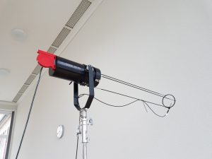 Sound absorption meter AcoustiAdrienne for nondestructive measurement of sound absorption coefficient, sound insulation and sound diffraction at noise barriers in situ