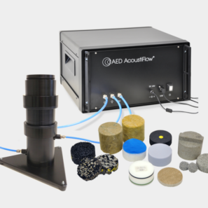 Strömungswiderstandsmessgerät AED 300 - AcoustiFlow® zur messtechnischen Bestimmung des Strömungswiderstands von offenporigen Materialien