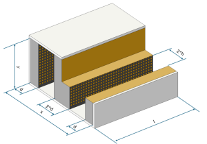Parallel baffle silencer with plane inflow side of the sound-absorbing baffles with perforated cover